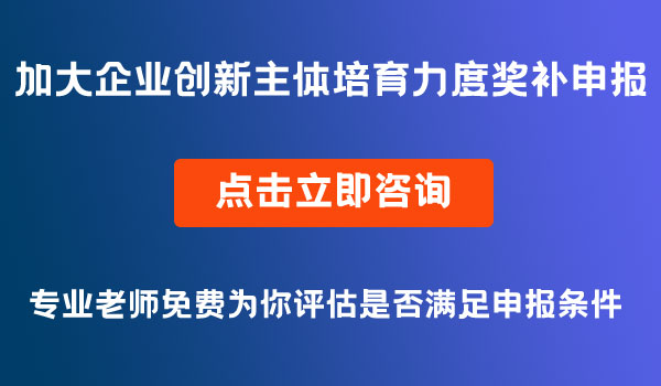 加大企業(yè)創(chuàng)新主體培育力度獎補(bǔ)政策