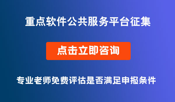 重點(diǎn)軟件公共服務(wù)平臺征集