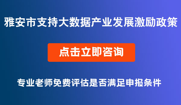 支持大數據產業(yè)發(fā)展激勵政策