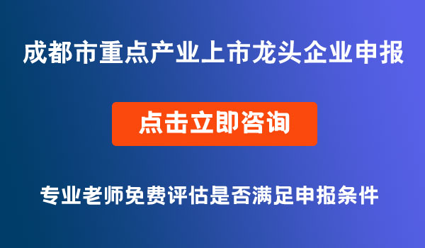 成都市重點(diǎn)產(chǎn)業(yè)上市龍頭企業(yè)申報(bào)