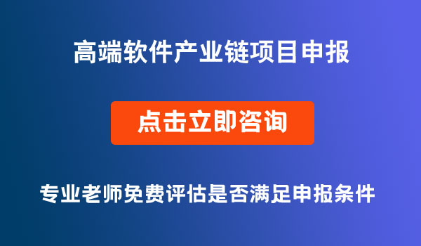 高端軟件產(chǎn)業(yè)鏈項目申報