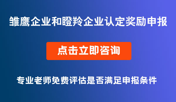 雛鷹企業(yè)和瞪羚企業(yè)認(rèn)定獎勵申報